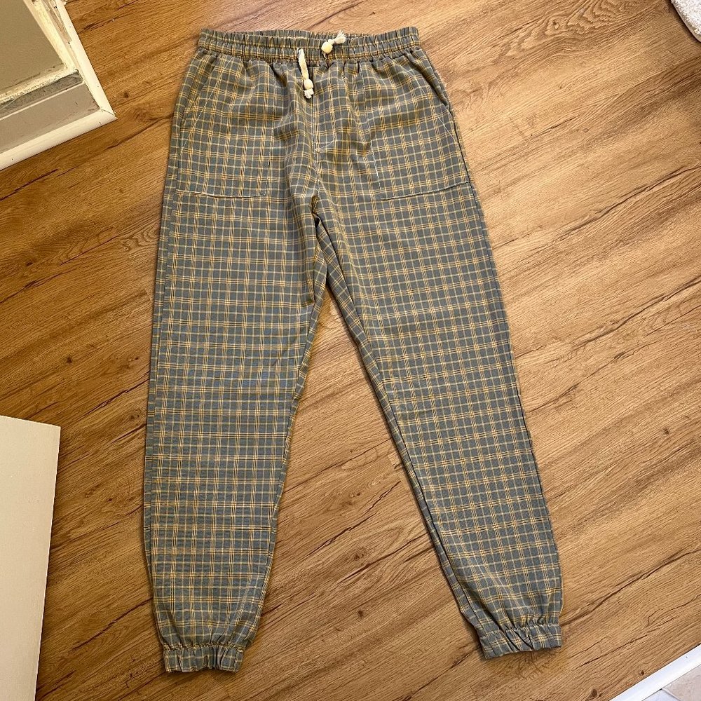 Men's Lightweight Plaid Jogger Pants
